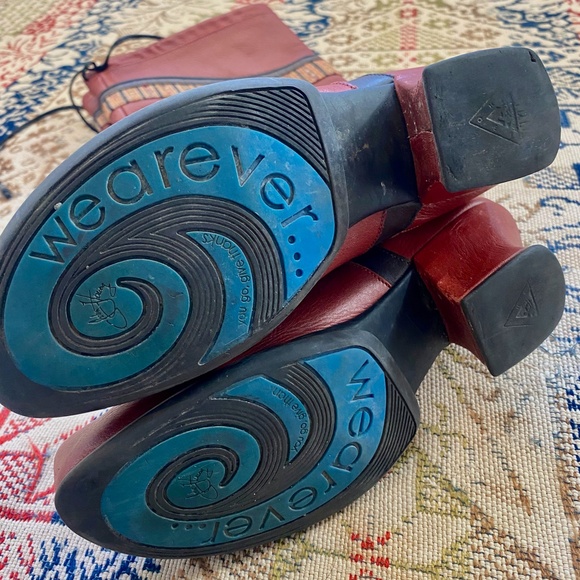 John Fluevog Boots Thanks Amazing Rust Brown Leather Size 8 - Picture 10 of 14